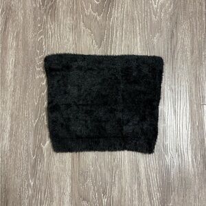 Forever 21 Black Fuzzy Tube Top